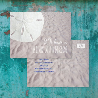 Sand Dollar New Address Announcement Postcard