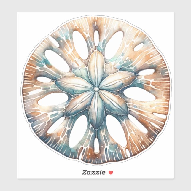 Sand Dollar Ocean Splash Sea Watercolor Wedding (Sheet)