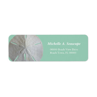 Sand Dollar on Jade Return Address Label