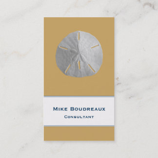 Sand Dollar on Sand Brown Business Card