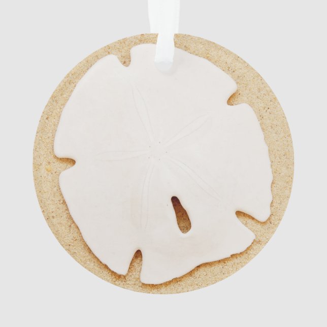 Sand Dollar on the Beach Ornament (Back)