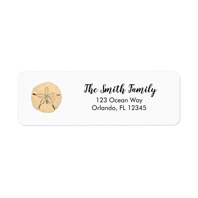 Sand Dollar Painting Return Address Label (Front)