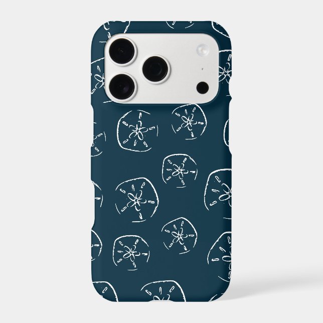 Sand Dollar Pattern Drawing Ocean Blue (Back)
