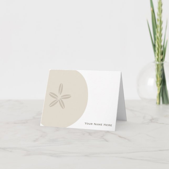 Sand Dollar Personalised Notecard (Front)