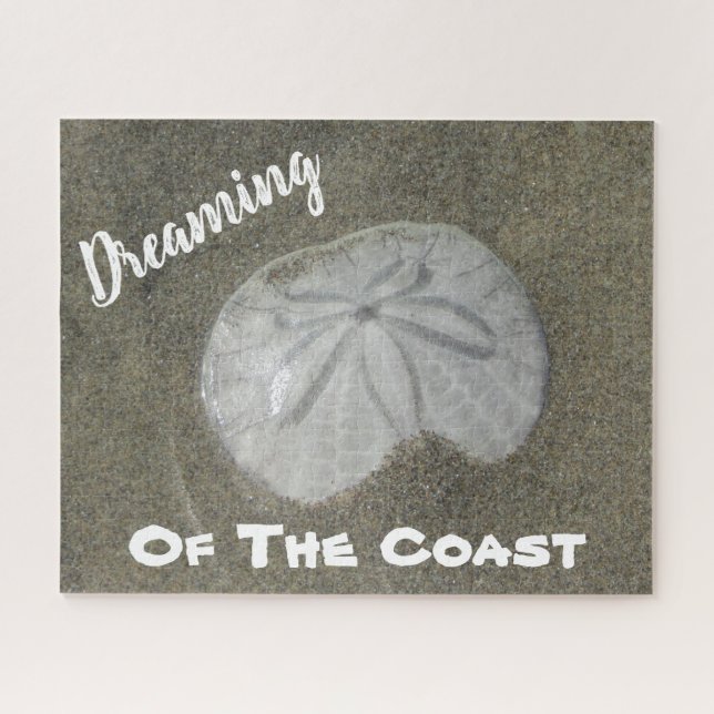 Sand Dollar Photo Wet Sand Beach Nature Coastal Jigsaw Puzzle (Horizontal)