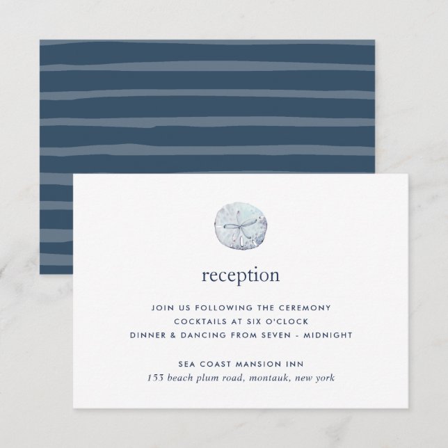 Sand Dollar Reception Card (Front/Back)