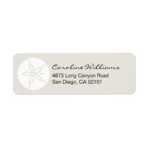 Sand Dollar Return Address Label
