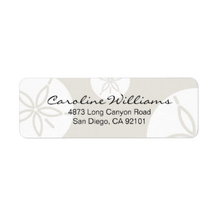 Sand Dollar Return Address Label