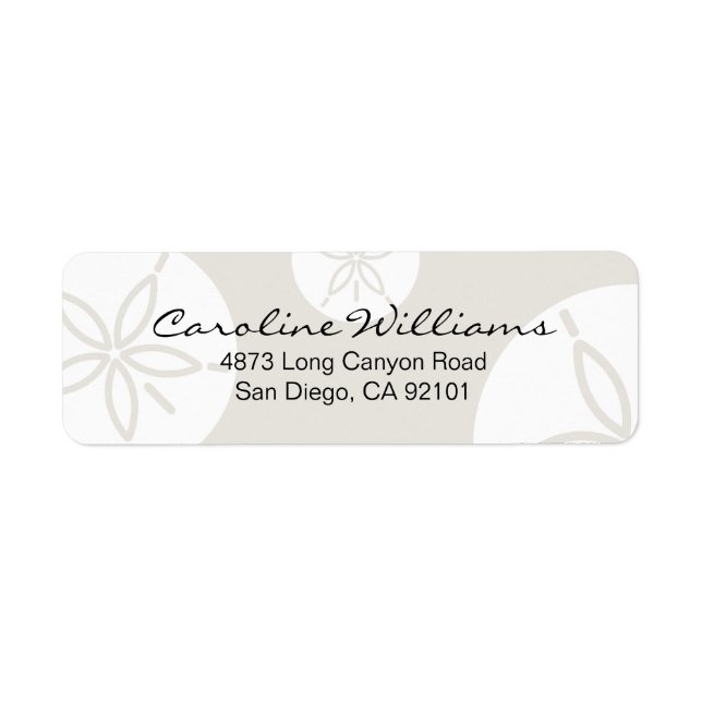Sand Dollar Return Address Label (Front)