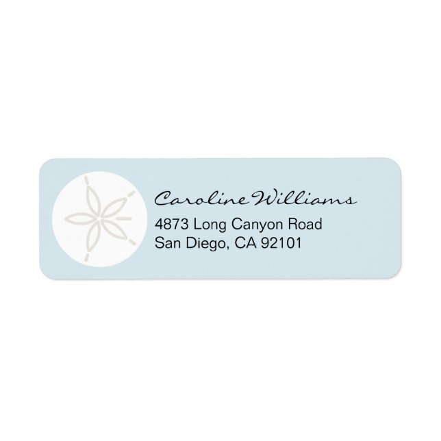 Sand Dollar Return Address Label (Front)