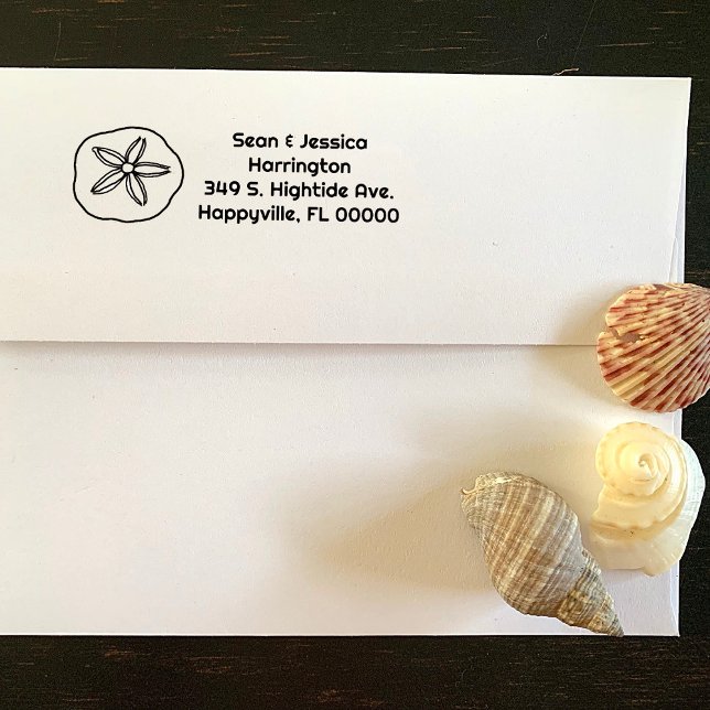 Sand Dollar Return Address Rubber Stamp (Creator Uploaded)