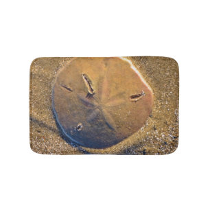 Sand Dollar Revealed On Beach   Hilton Head Island Bath Mat