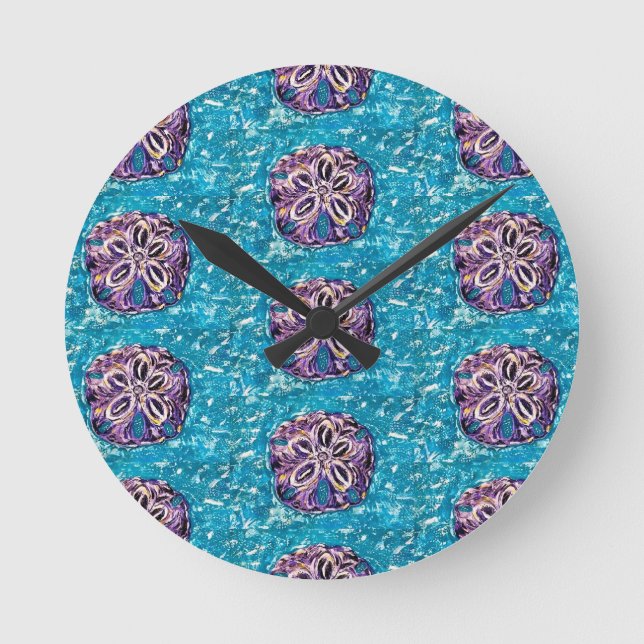 Sand Dollar Round Clock (Front)