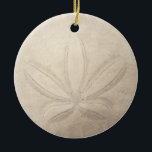 Sand Dollar Round Ornament<br><div class="desc">A round ornament made to look like a sand dollar,  a lovely accent for a coastal home. Perfect for the holiday season and bringing the beach to the Christmas tree.</div>