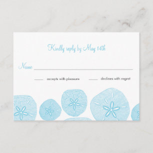 Sand Dollar RSVP Card Vintage Illustration
