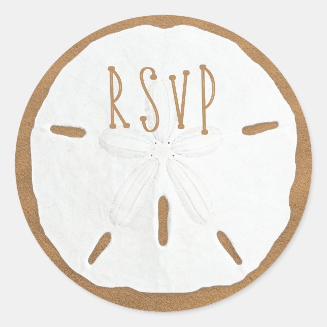 Sand Dollar RSVP Envelope Seal (Front)