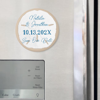 Sand Dollar Save the Date Beach Wedding Magnet