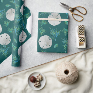 Sand Dollar Sea Coral Wrapping Paper