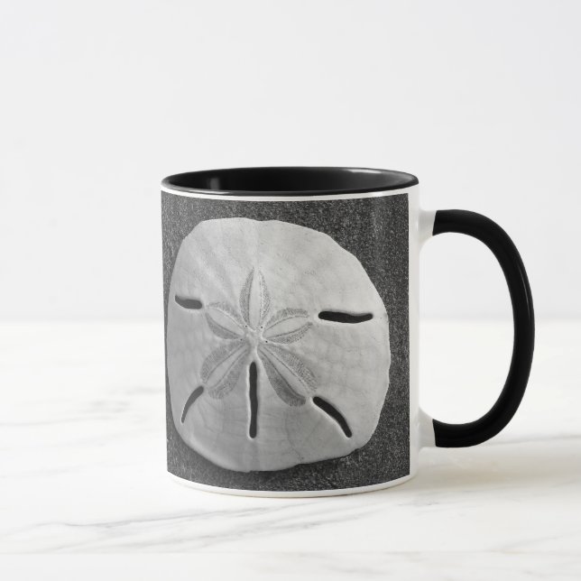 Sand Dollar Seashell Sand Beach Mug (Right)