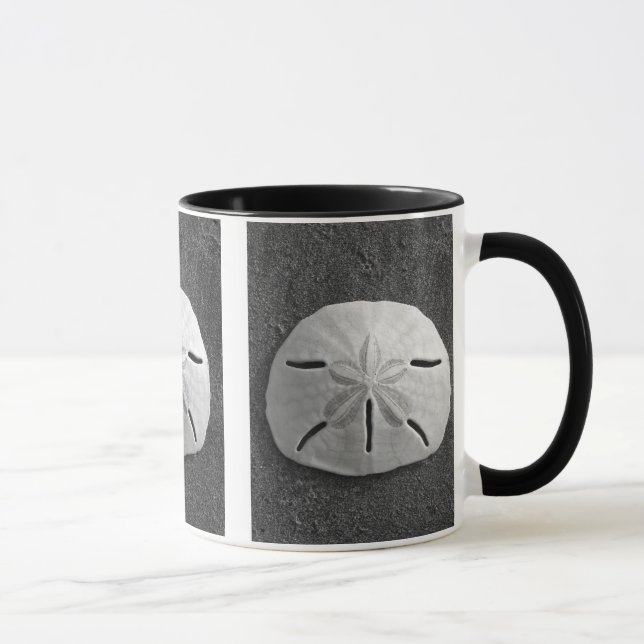 Sand Dollar Seashell Sand Beach Mug (Right)