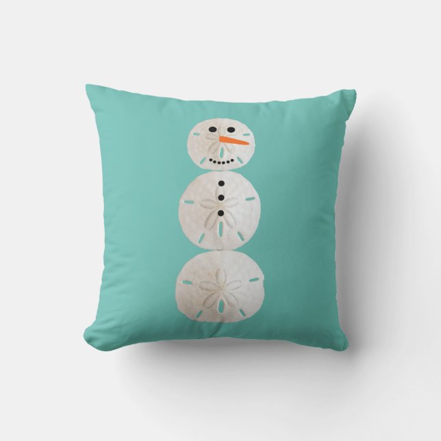 Sand Dollar Snowman Cushion (Front)