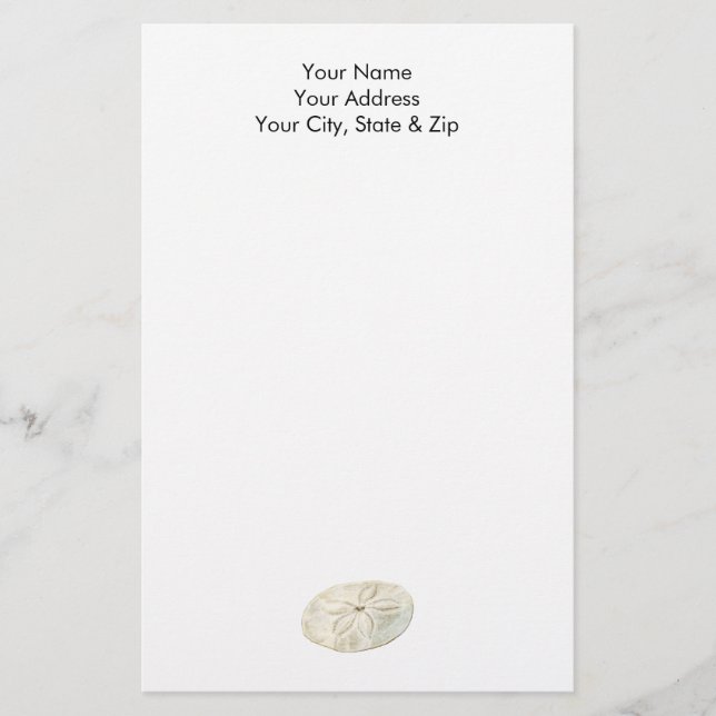 Sand Dollar Stationery (Front)