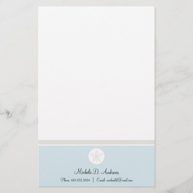 Sand Dollar Stationery (Front)
