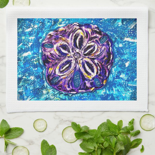 Sand Dollar Tea Towel (Folded)