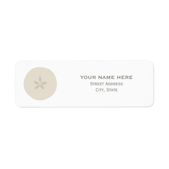 Sand Dollar Wedding Address Label Return Address Label (Front)