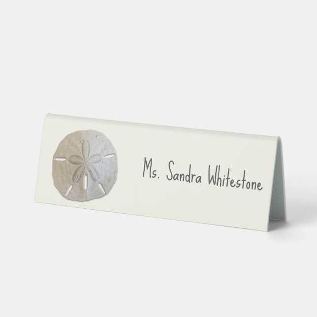 Sand Dollar Wedding Place Card Seating With Name (Front)