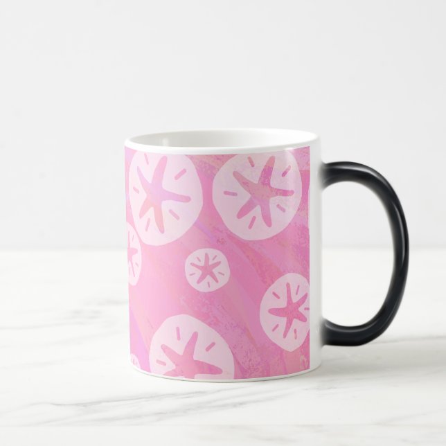 Sand Dollar White and pink Magic Mug (Right)