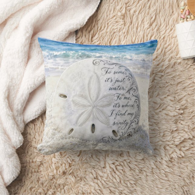Sand Dollar with Inspirational Quote Cushion (Blanket)
