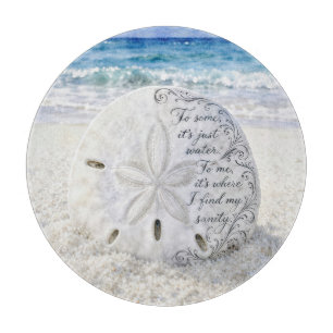 Sand Dollar with Inspirational Quote Cutting Board