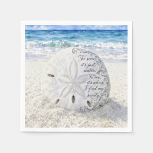 Sand Dollar with Inspirational Quote Napkin