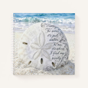 Sand Dollar with Inspirational Quote Notebook