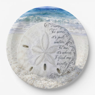 Sand Dollar with Inspirational Quote Paper Plate