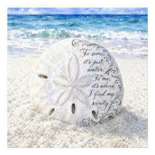 Sand Dollar with Inspirational Quote Photo Print