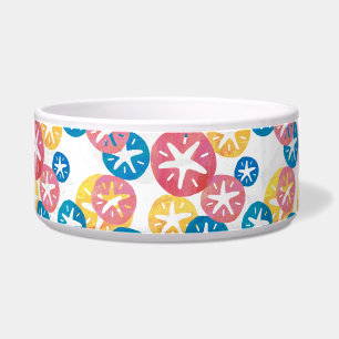 Sand Dollar Yellow Red Blue Pattern