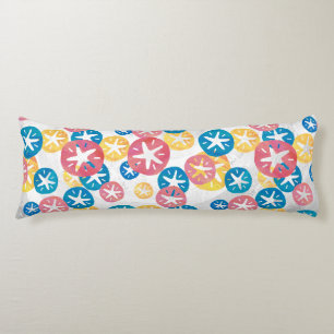 Sand Dollar Yellow Red Blue Pattern Body Cushion