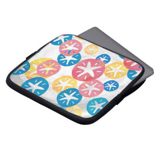 Sand Dollar Yellow Red Blue Pattern Laptop Sleeve