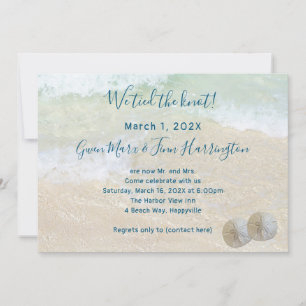 Sand Dollars Private Ceremony Tied the Knot Invit Invitation
