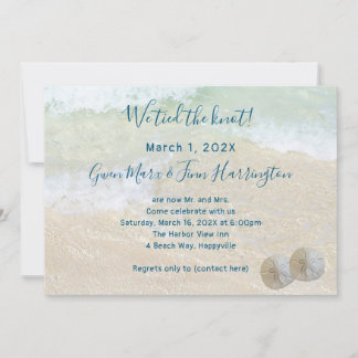 Sand Dollars Private Ceremony Tied the Knot Invit Invitation