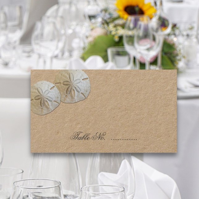 Sand Dollars Wedding Place Table Seating Cards (Creator Uploaded)