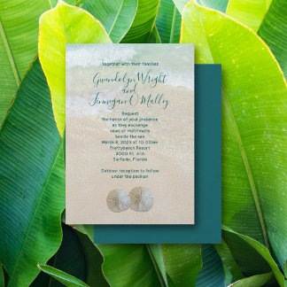 Sand Dollars Wedding With Families Invitation