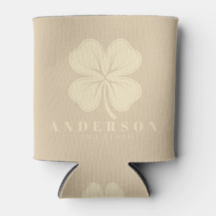 Sand Dune Four Leaf Clover with Name Can Cooler