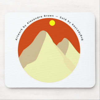 Sand Dunes Amongst Orange Sky Mouse Pad