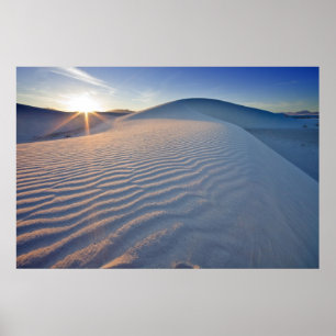 Sand dunes at White Sands National Monument in 5 Poster