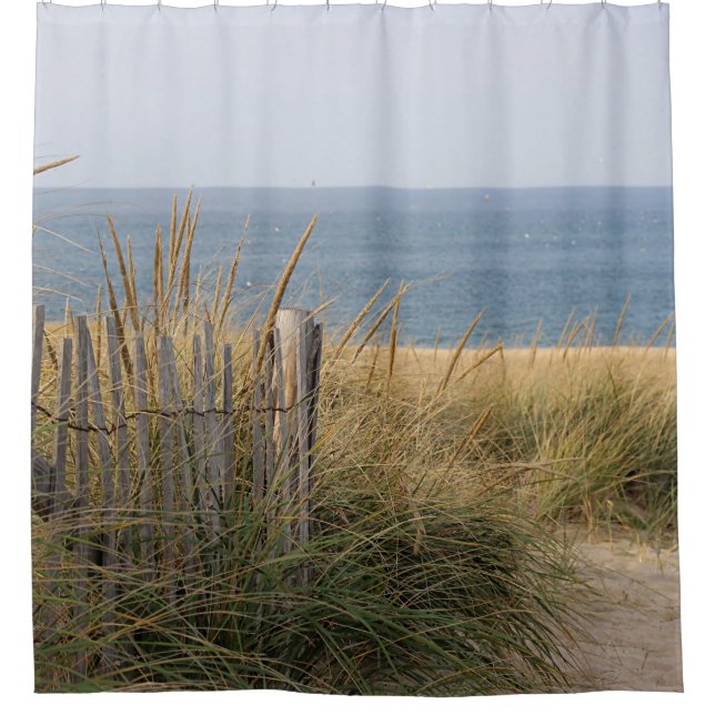 Sand dunes by the ocean shower curtain (Front)