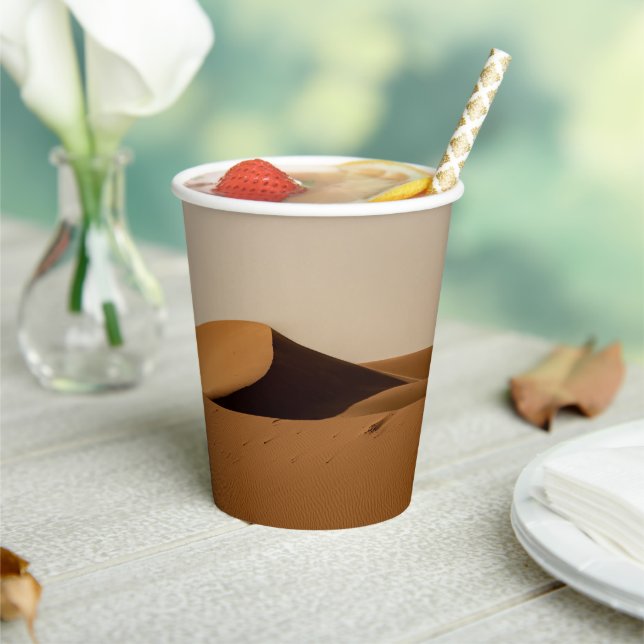 Sand Dunes Desert Landscape Paper Cups (Insitu)