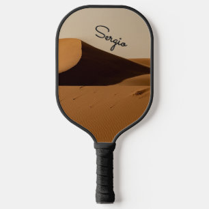 Sand Dunes Desert Landscape Personalised Script Pickleball Paddle